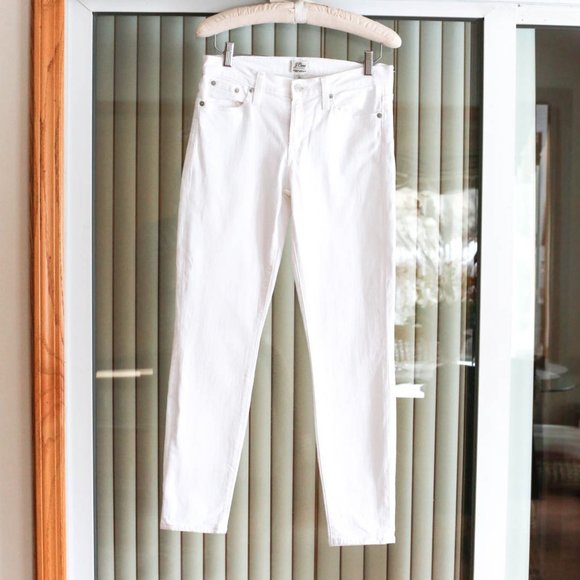 J.Crew Toothpick White Denim Jeans